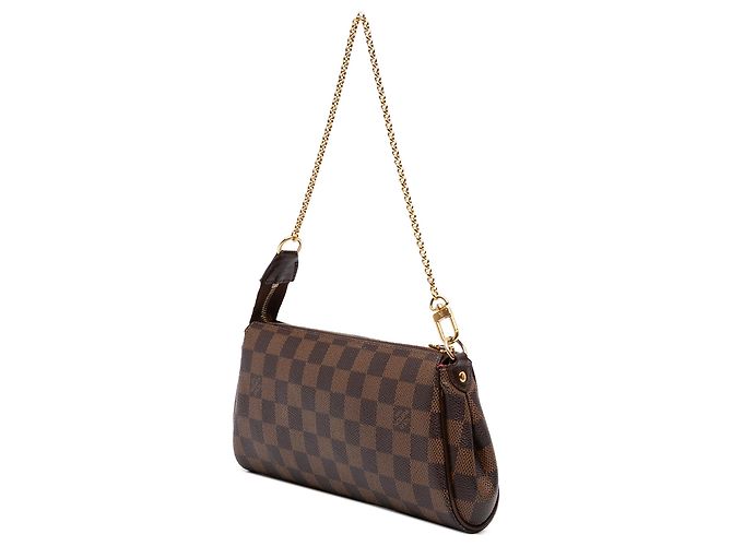 Borsa Satchel Louis Vuitton Damier Ebene Eva Marrone - vista 2