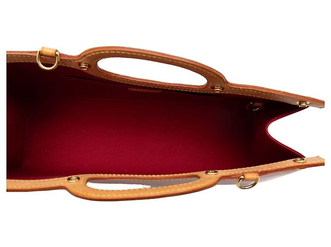 Borsa Satchel Louis Vuitton Monogram Vernis Roxbury Drive Rossa Rosso - vista 4