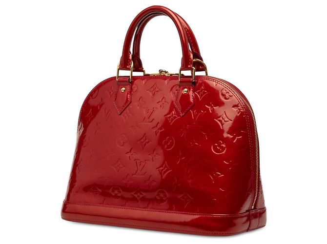 Borsa Louis Vuitton Monogram Vernis Alma PM rossa Rosso - vista 2