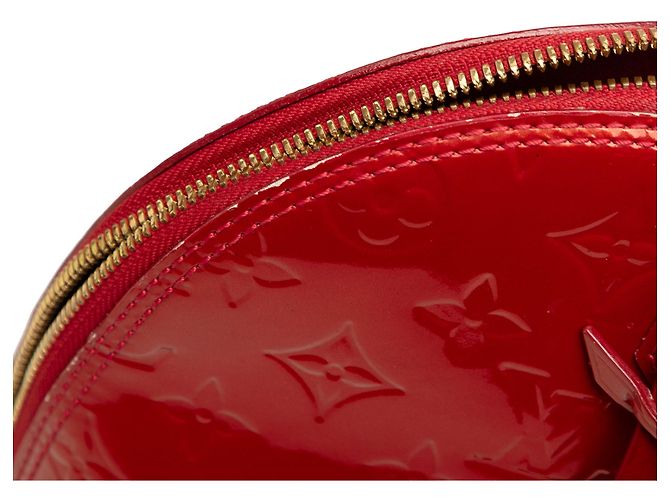 Borsa Louis Vuitton Monogram Vernis Alma PM rossa Rosso - vista 7