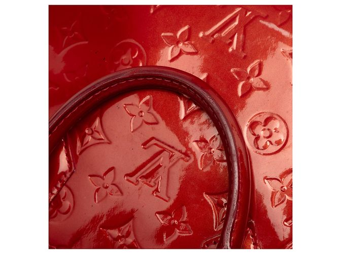 Borsa Louis Vuitton Monogram Vernis Alma PM rossa Rosso - vista 8