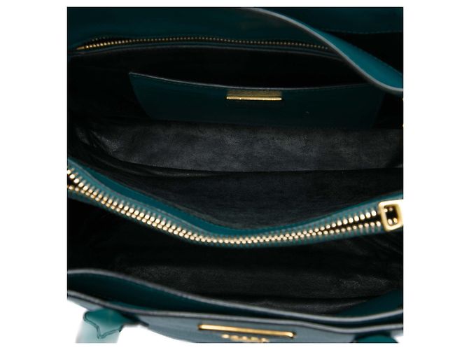 Borsa Tote Satchel Prada Saffiano Soft a tre tasche, blu - vista 4