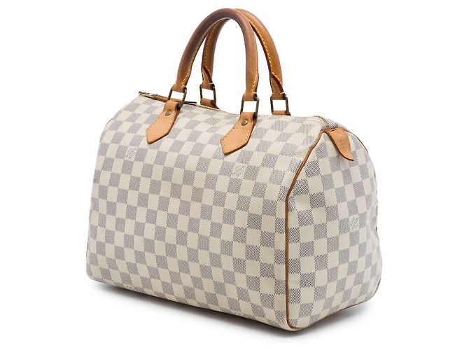 Borsa Boston Louis Vuitton Damier Azur Speedy 30 Bianca Bianco - vista 2