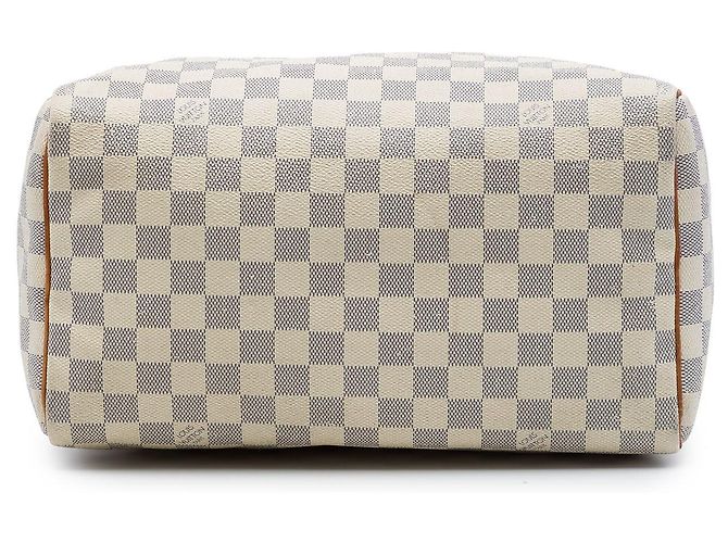 Borsa Boston Louis Vuitton Damier Azur Speedy 30 Bianca Bianco - vista 3