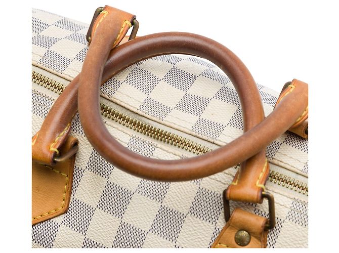 Borsa Boston Louis Vuitton Damier Azur Speedy 30 Bianca Bianco - vista 5