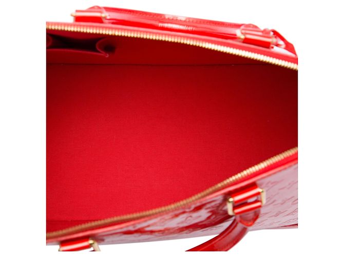 Borsa Louis Vuitton Monogram Vernis Alma GM rossa Rosso - vista 4