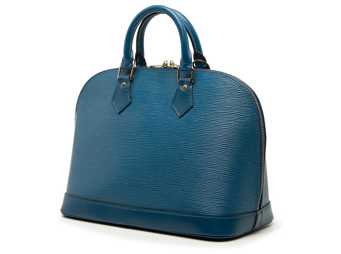 Borsa a mano Louis Vuitton Epi Alma PM Blu - vista 2