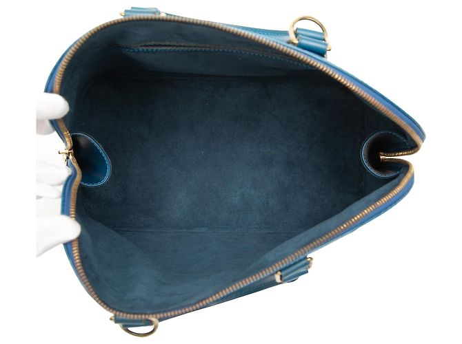 Borsa a mano Louis Vuitton Epi Alma PM Blu - vista 4