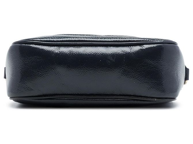 Sac bandoulière Gucci Soho Disco en cuir verni bleu - vue 3