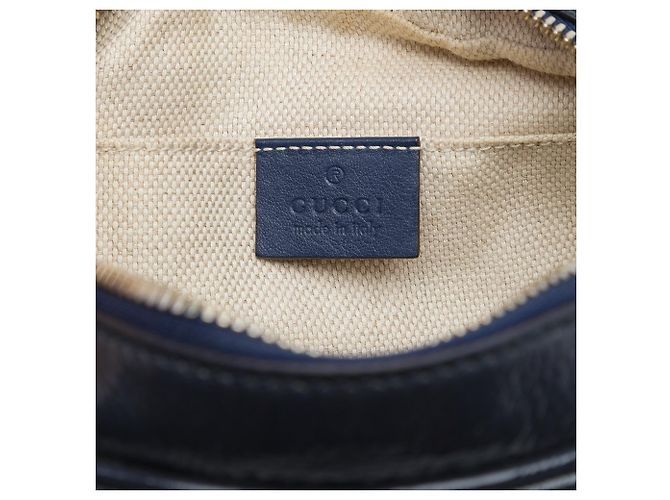Sac bandoulière Gucci Soho Disco en cuir verni bleu - vue 5