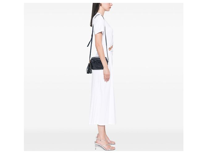 Sac bandoulière Gucci Soho Disco en cuir verni bleu - vue 6