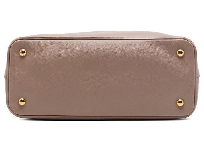 Borsa tote Prada Small Saffiano Lux Gardeners marrone - vista 3