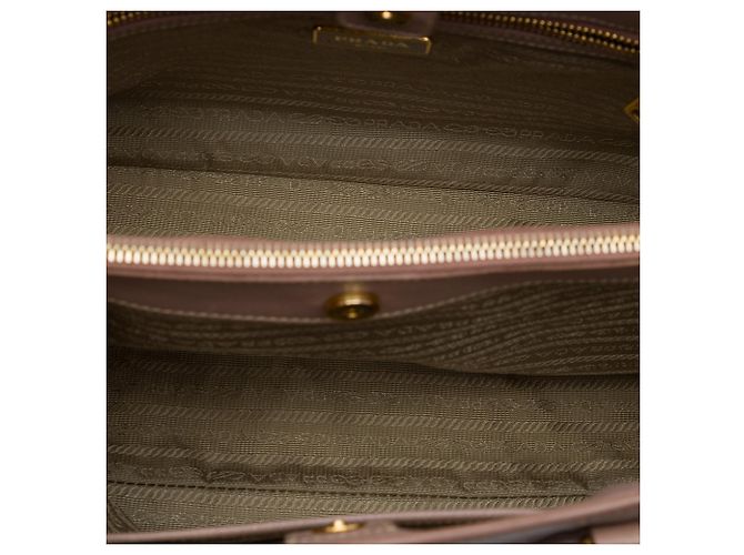 Borsa tote Prada Small Saffiano Lux Gardeners marrone - vista 4