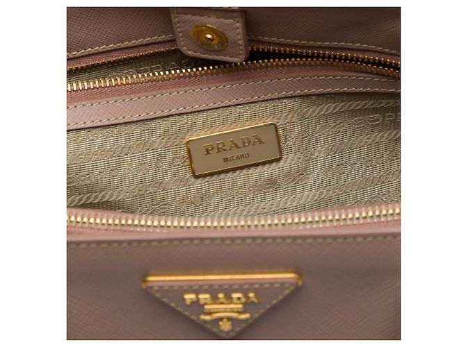 Borsa tote Prada Small Saffiano Lux Gardeners marrone - vista 5