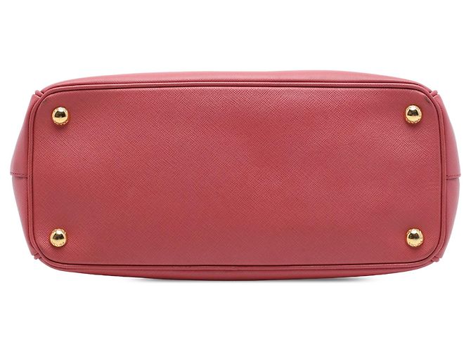 Borsa Tote Satchel Prada Galleria Double Zip Medium Saffiano Lux Rosa - vista 3