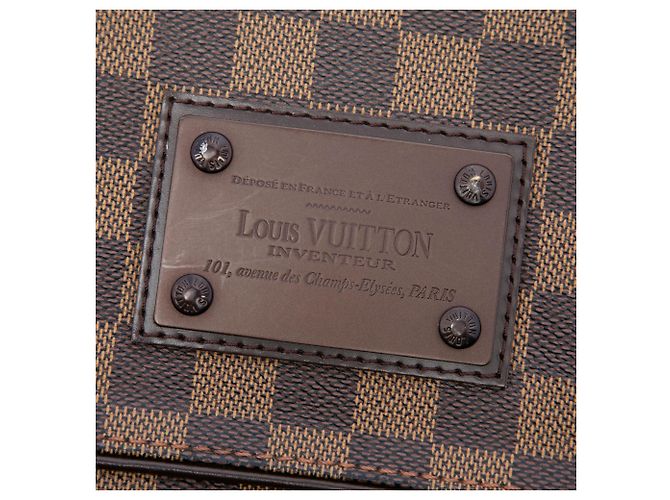 Borsa a tracolla Louis Vuitton Damier Ebene Brooklyn PM Marrone - vista 5