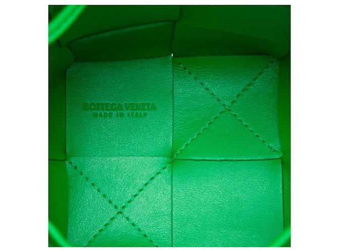 Borsa a secchiello Mini Nappa Maxi Intrecciato Cassette Bottega Veneta Verde - vista 4