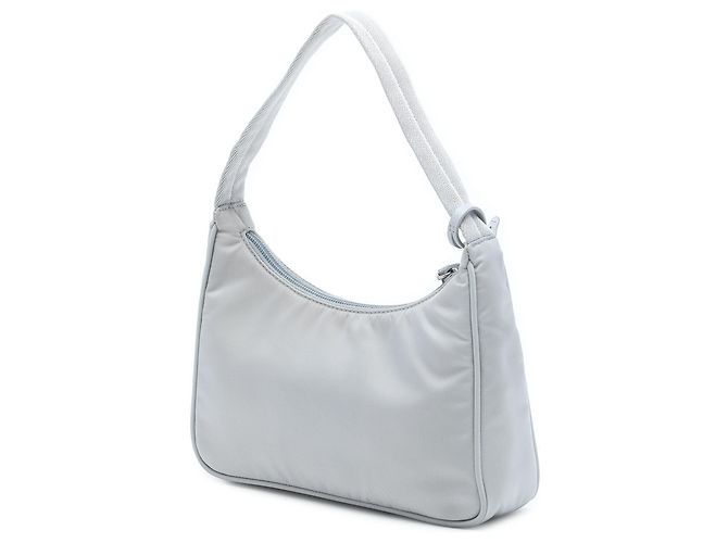 Borsa a spalla Prada Mini Tessuto Re Edition 2000 Blu - vista 2