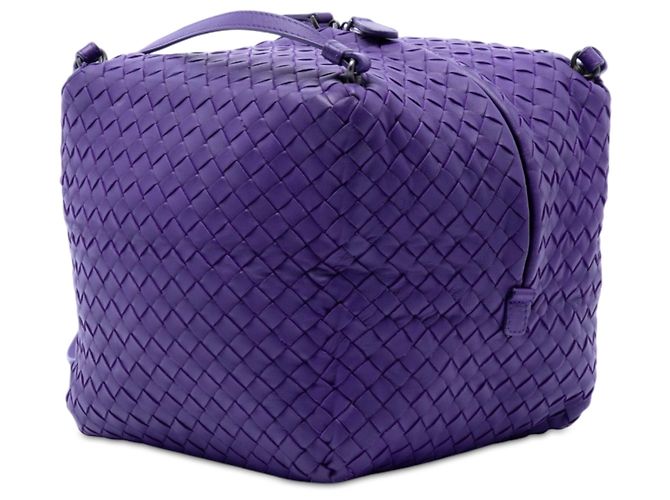 Borsa a tracolla Bottega Veneta Cube in Nappa Intrecciato viola Porpora - vista 2
