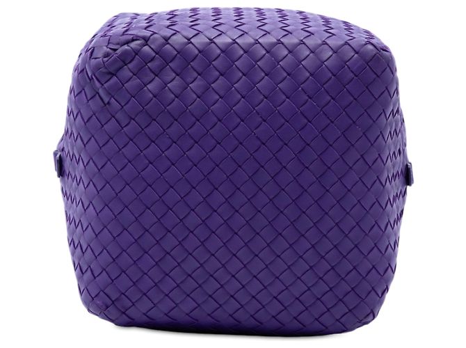 Borsa a tracolla Bottega Veneta Cube in Nappa Intrecciato viola Porpora - vista 3