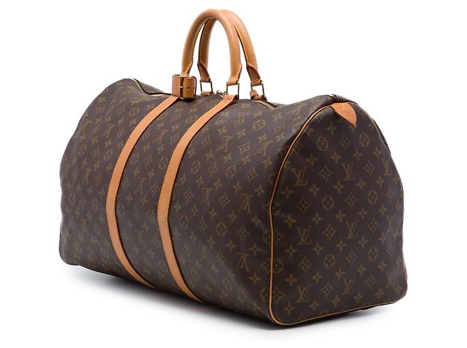 Mala de Viagem Louis Vuitton Monogram Keepall 55 Castanha Marrom - vista 2