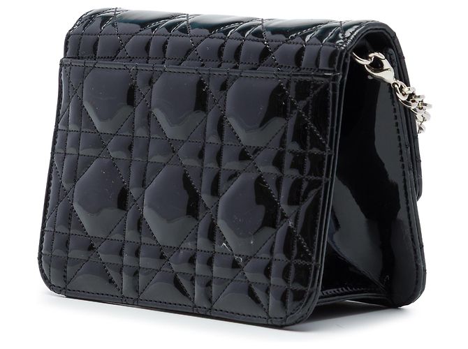 Autre Marque Borsa a tracolla Dior Mini Patent Cannage Miss Dior Pouch Nera Nero - vista 2