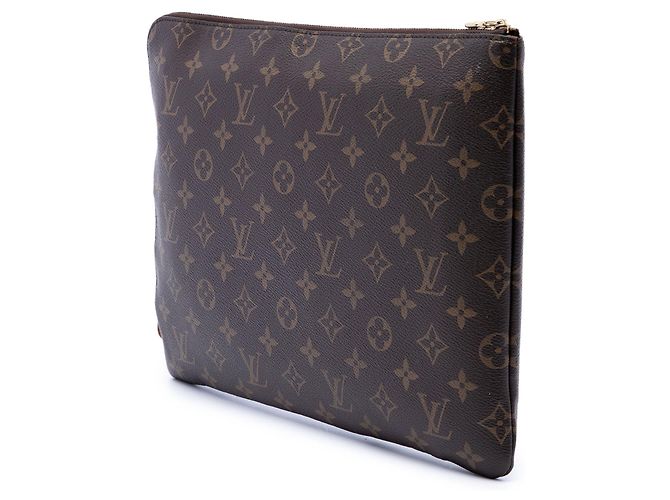 Borsa a Clutch Louis Vuitton Monogram Etui Voyage GM Marrone - vista 2