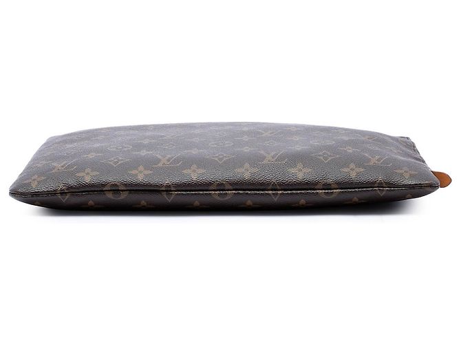 Borsa a Clutch Louis Vuitton Monogram Etui Voyage GM Marrone - vista 3