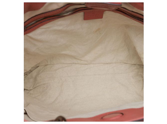 Bamboo mala shopper Gucci em couro de bezerro Tall rosa com alças de bambu - vista 4