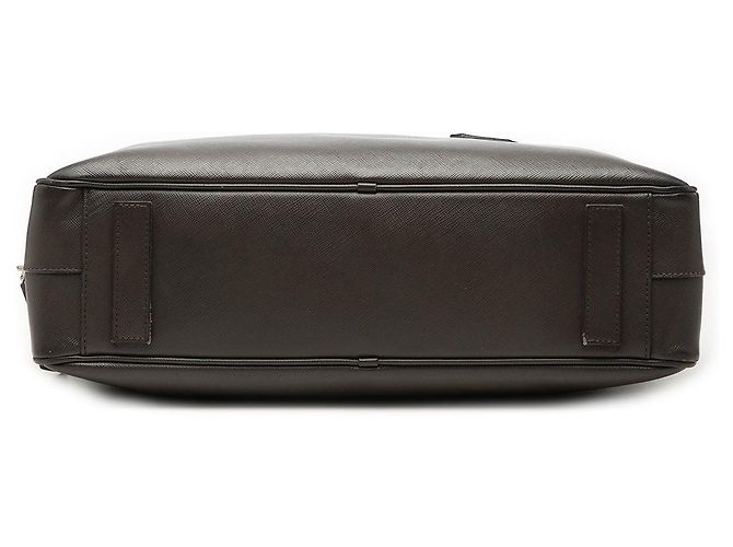 Mala de negócios Prada Saffiano cinza - vista 3