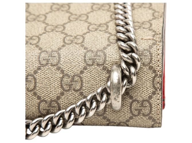 Borsa a tracolla Gucci Dionysus Medium GG Supreme Rossa Rosso - vista 6