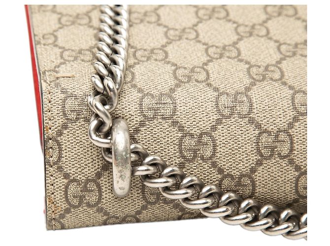 Borsa a tracolla Gucci Dionysus Medium GG Supreme Rossa Rosso - vista 7