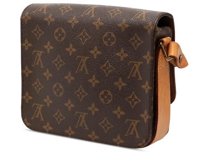Borsa a tracolla Louis Vuitton Monogram Cartouchiere MM Marrone - vista 2
