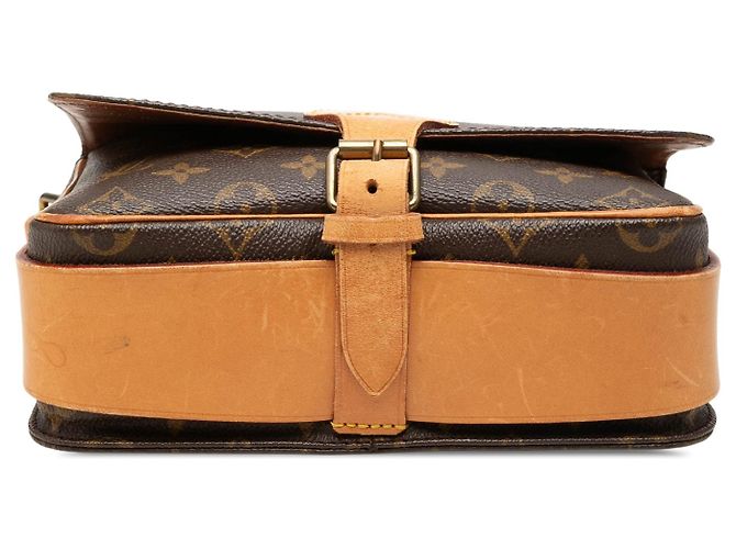 Borsa a tracolla Louis Vuitton Monogram Cartouchiere MM Marrone - vista 3