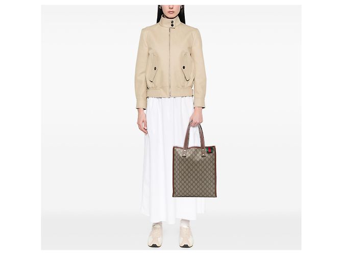Tote Gucci GG Supreme Web Bege - vista 6