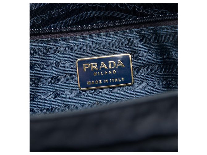 Bolso Prada Tessuto azul con asa de metal - vista 5