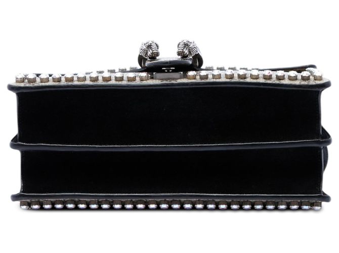 Borsa a tracolla Gucci Dionysus Medium GG Supreme Crystal Nera Nero - vista 3