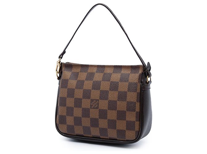 Borsa a mano Louis Vuitton Damier Ebene Trousse Pochette Marrone - vista 2