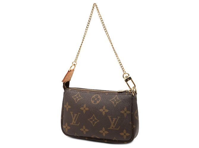 Bolsa de mão Louis Vuitton Monogram Mini Pochette Accessoires Castanha Marrom - vista 2
