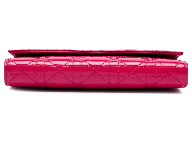 Autre Marque Borsa a tracolla Lady Dior Wallet On Chain in vernice Cannage rosa Dior - vista 3