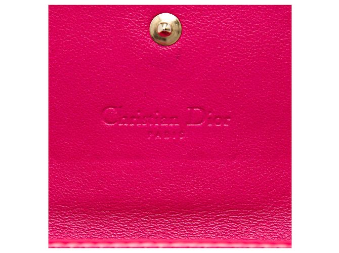 Autre Marque Borsa a tracolla Lady Dior Wallet On Chain in vernice Cannage rosa Dior - vista 5