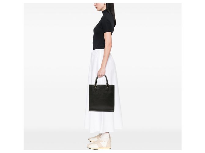 Saco Tote Louis Vuitton Epi Sac Plat PM Preto - vista 6