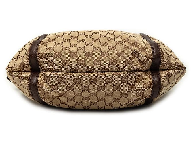 Borsa Hobo Gucci GG Canvas Techno Horsebit Beige - vista 3