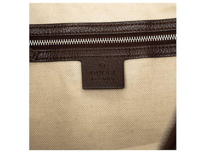 Borsa Hobo Gucci GG Canvas Techno Horsebit Beige - vista 5