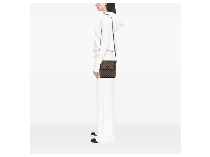 Borsa a tracolla Gucci GG Supreme Beige - vista 6