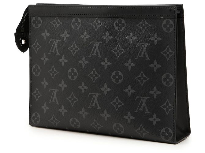 Louis Vuitton Monogram Eclipse Pochette Voyage MM Clutch Tasche Schwarz - Ansicht 2