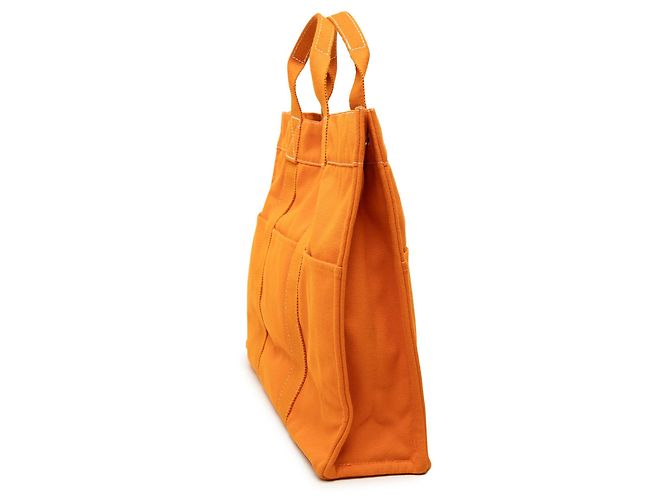 Borsa Tote Hermès Fourre Tout MM in tela Arancione - vista 2