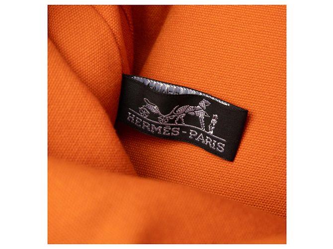 Borsa Tote Hermès Fourre Tout MM in tela Arancione - vista 5