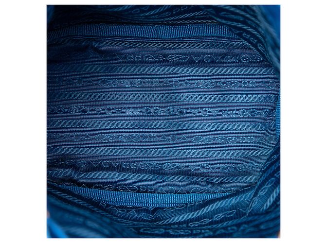 Pouch con coulisse Prada Tessuto Blu - vista 4