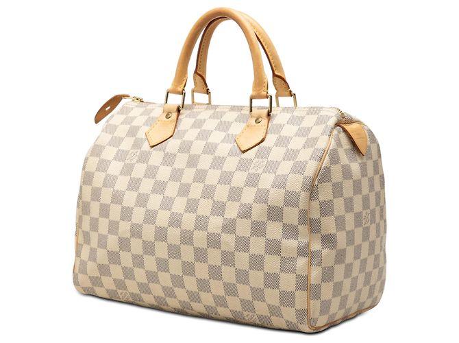 Borsa Boston Louis Vuitton Speedy 30 Damier Azur Bianca Bianco - vista 2